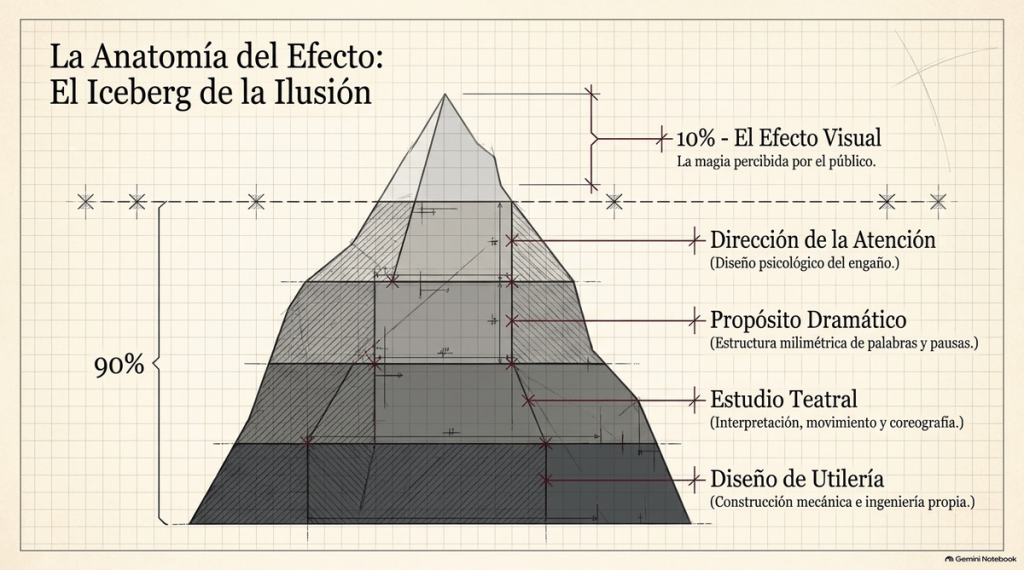 Diagrama del iceberg mostrando el 10% visible y 90% invisible